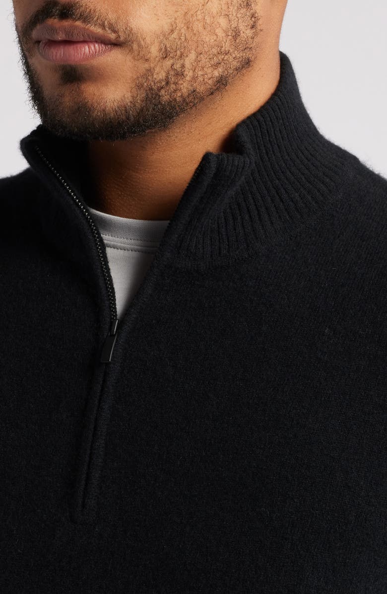 Nordstrom Cashmere Quarter Zip Pullover Sweater, Alternate, color,