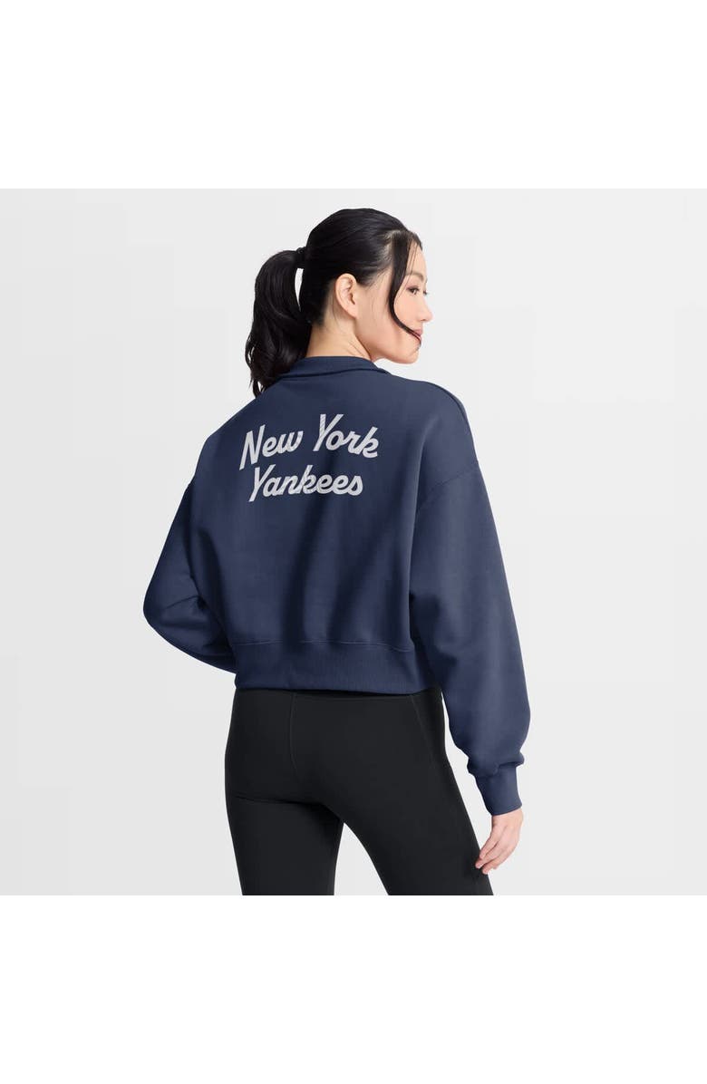 Nike Women's Nike Navy New York Yankees Primetime Phoenix Fleece Half-Zip Sweatshirt, Alternate, color, Navy