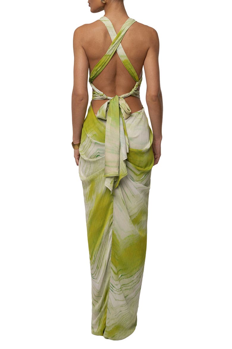 Coastline Maxi Dress, Alternate, color, Lime
