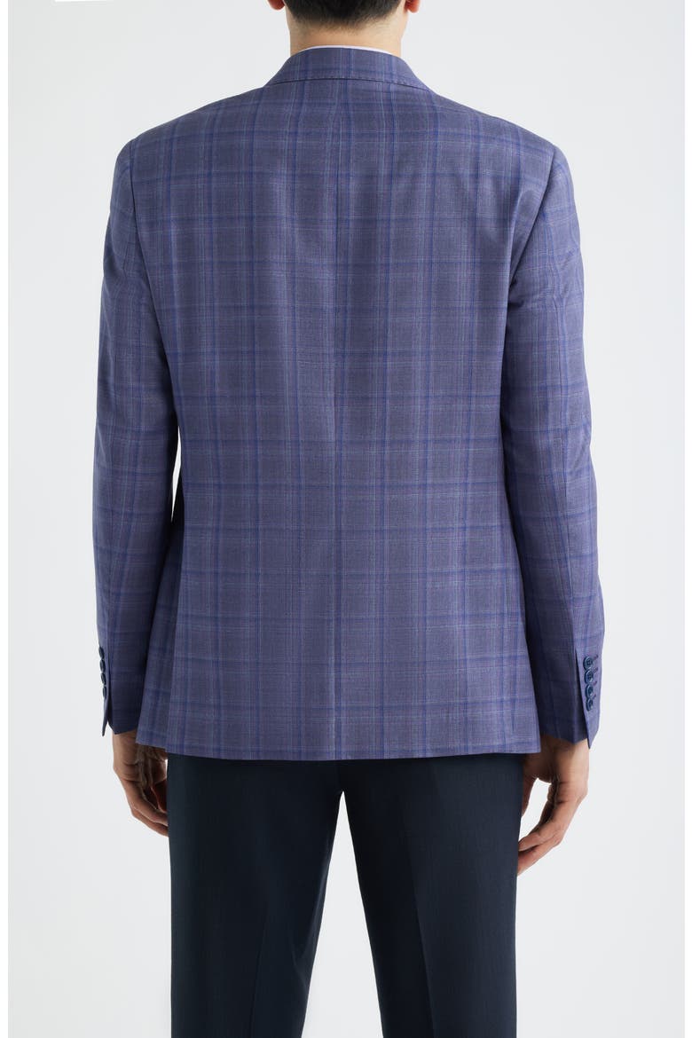 Purple & Grey Check Virgin Wool Sport Coat, Alternate, color, PLUM