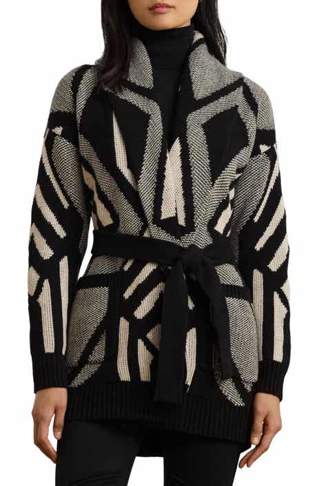 Geo Motif Wrap Cardigan