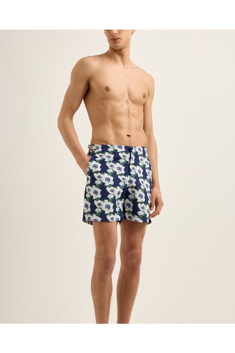 Bulldog Mid-Length Swim Shorts, Alternate, color, NIGHT IRIS