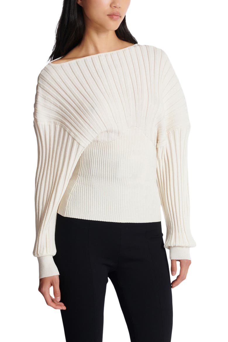 Tube-knit jumper, Alternate, color, white