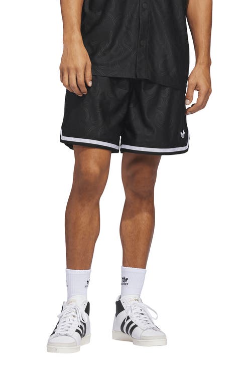 Basketball Flame Loose Fit Drawstring Shorts