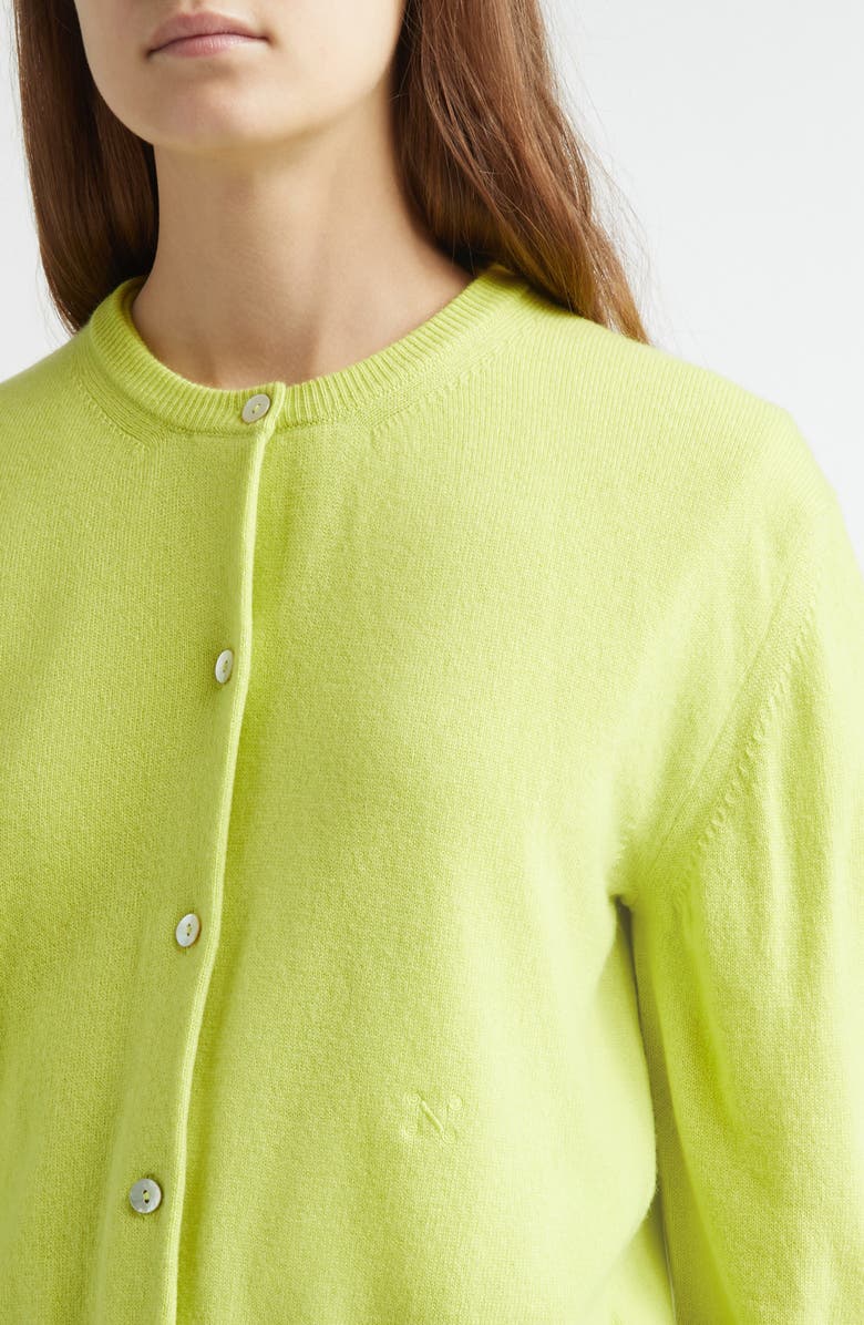 NACKIYÈ Seashell Cashmere Cardigan, Alternate, color, Pistache Dopey