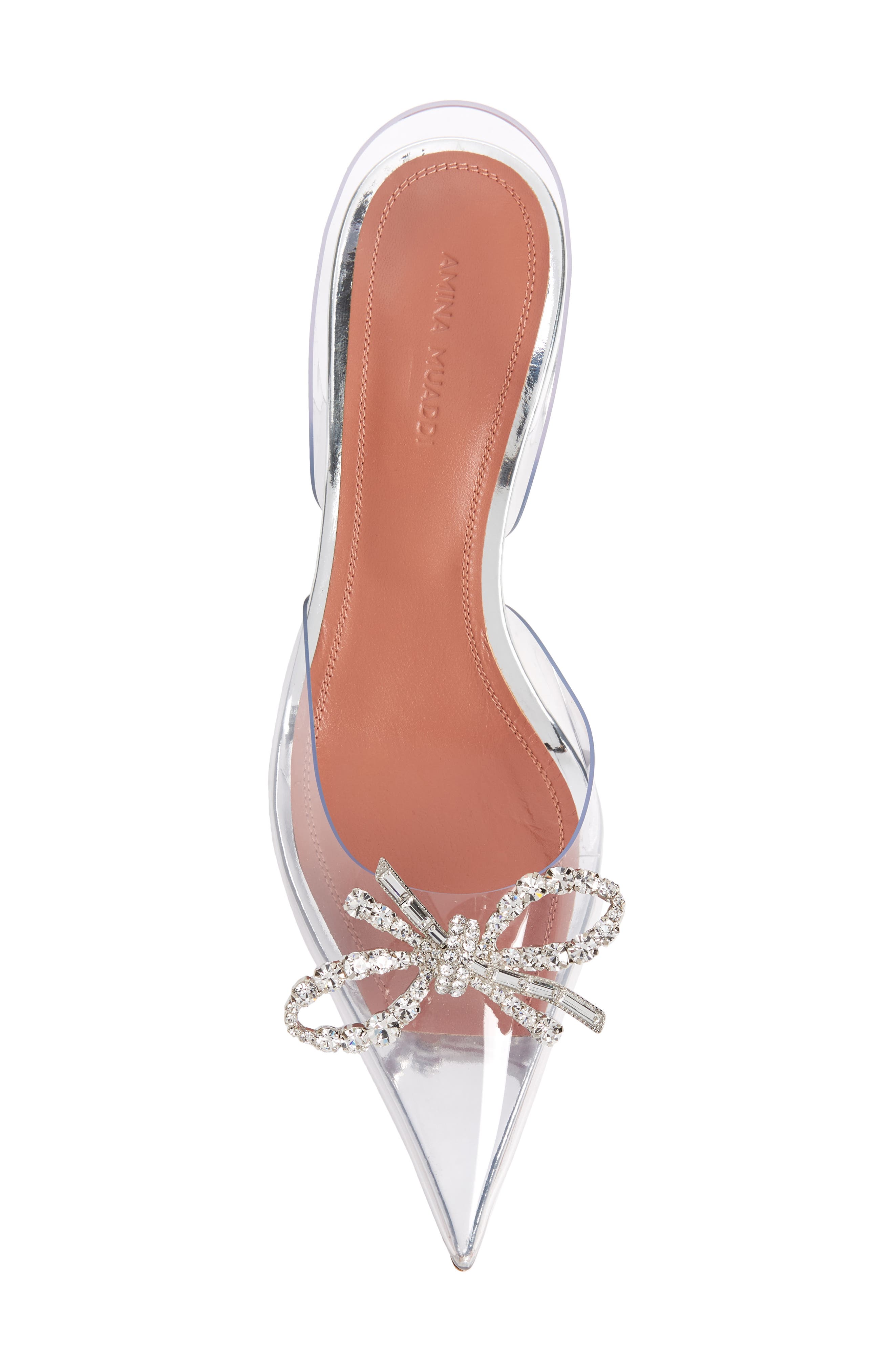 Amina Muaddi Rosie Glass Pointed Toe Slingback Pump, Alternate, color, 