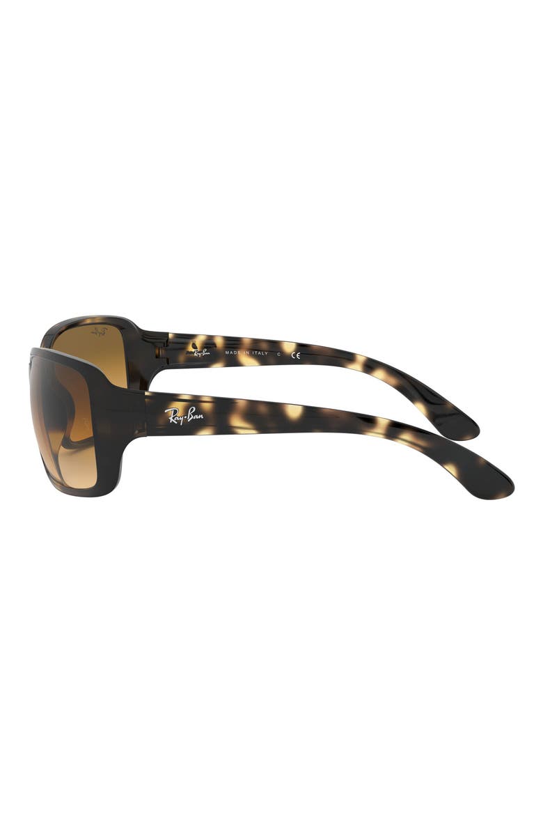 60mm Gradient Rectangular Sunglasses, Alternate, color, LIGHT HAVANA