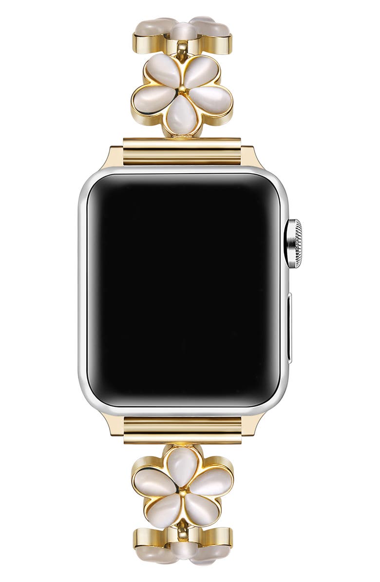 Posh Tech June Flower Bracelet Apple Watch<sup>®</sup> Watchband, Alternate, color, 