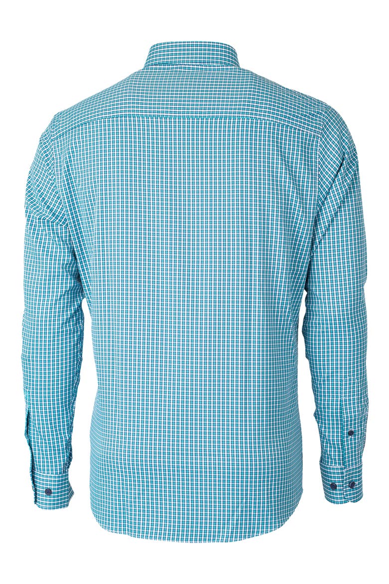 Versatech Multi Check Classic Fit Button-Up Performance Shirt, Alternate, color, SUBMERGE