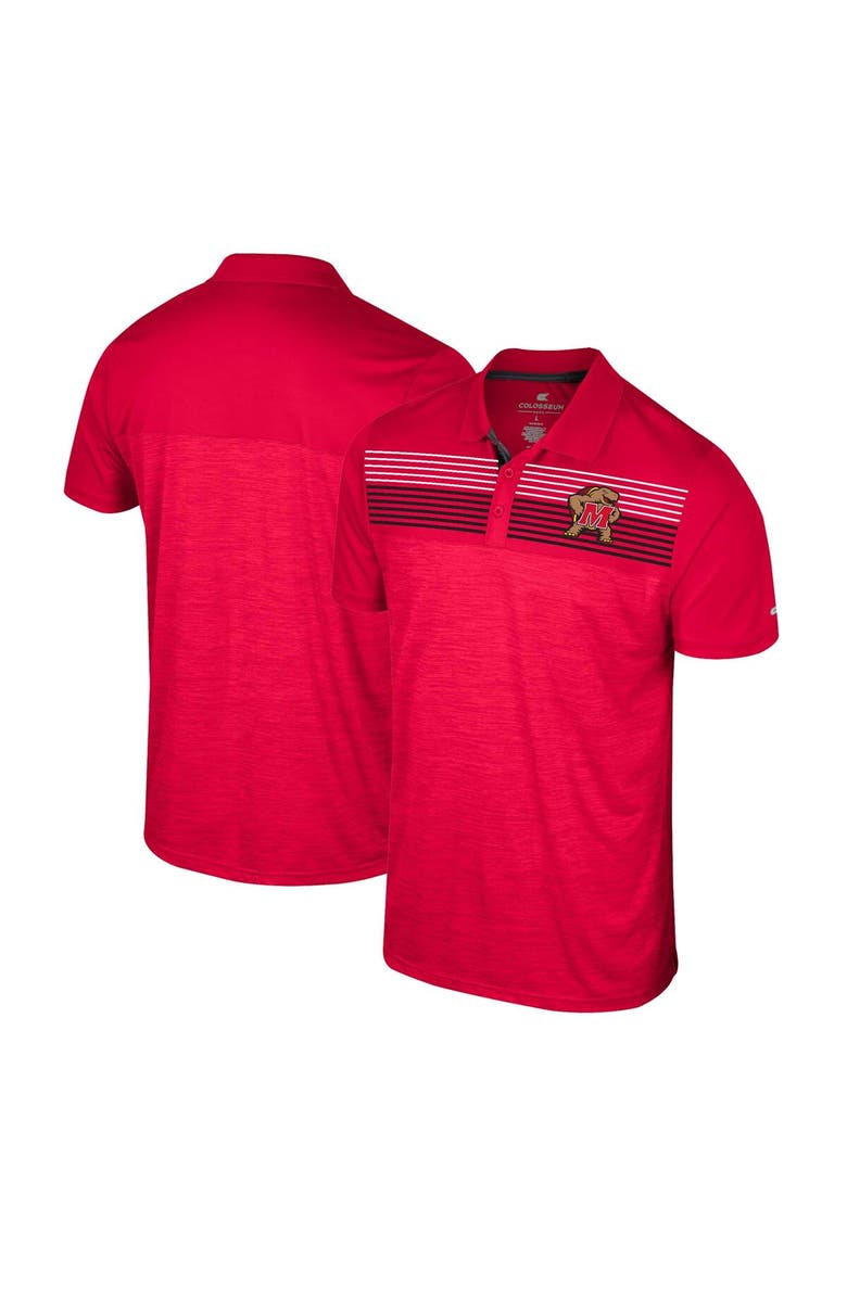 COLOSSEUM Men's Colosseum Red Maryland Terrapins Langmore Polo, Main, color, 