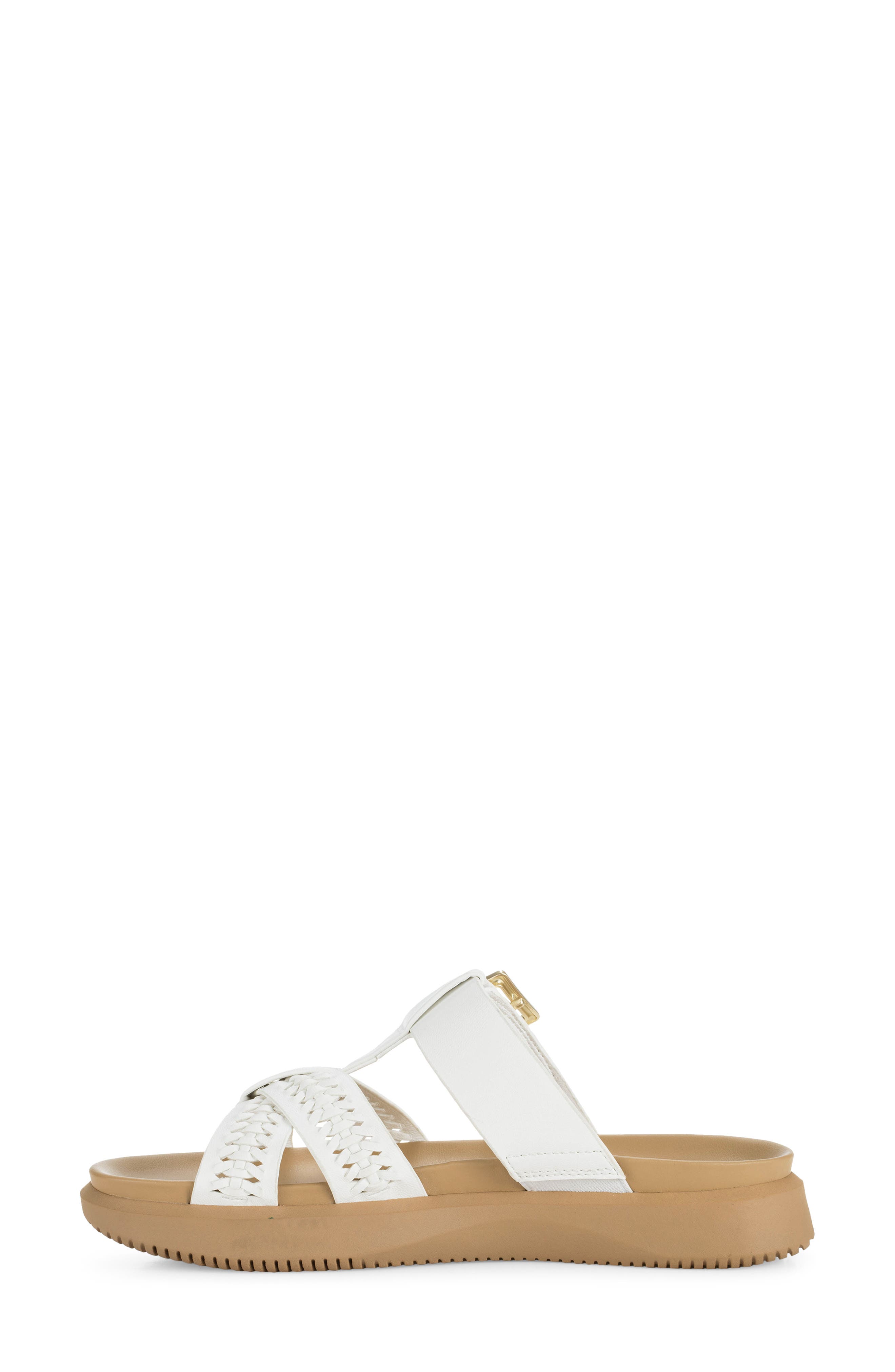 Emmery Slide Sandal, Alternate, color, WHITE