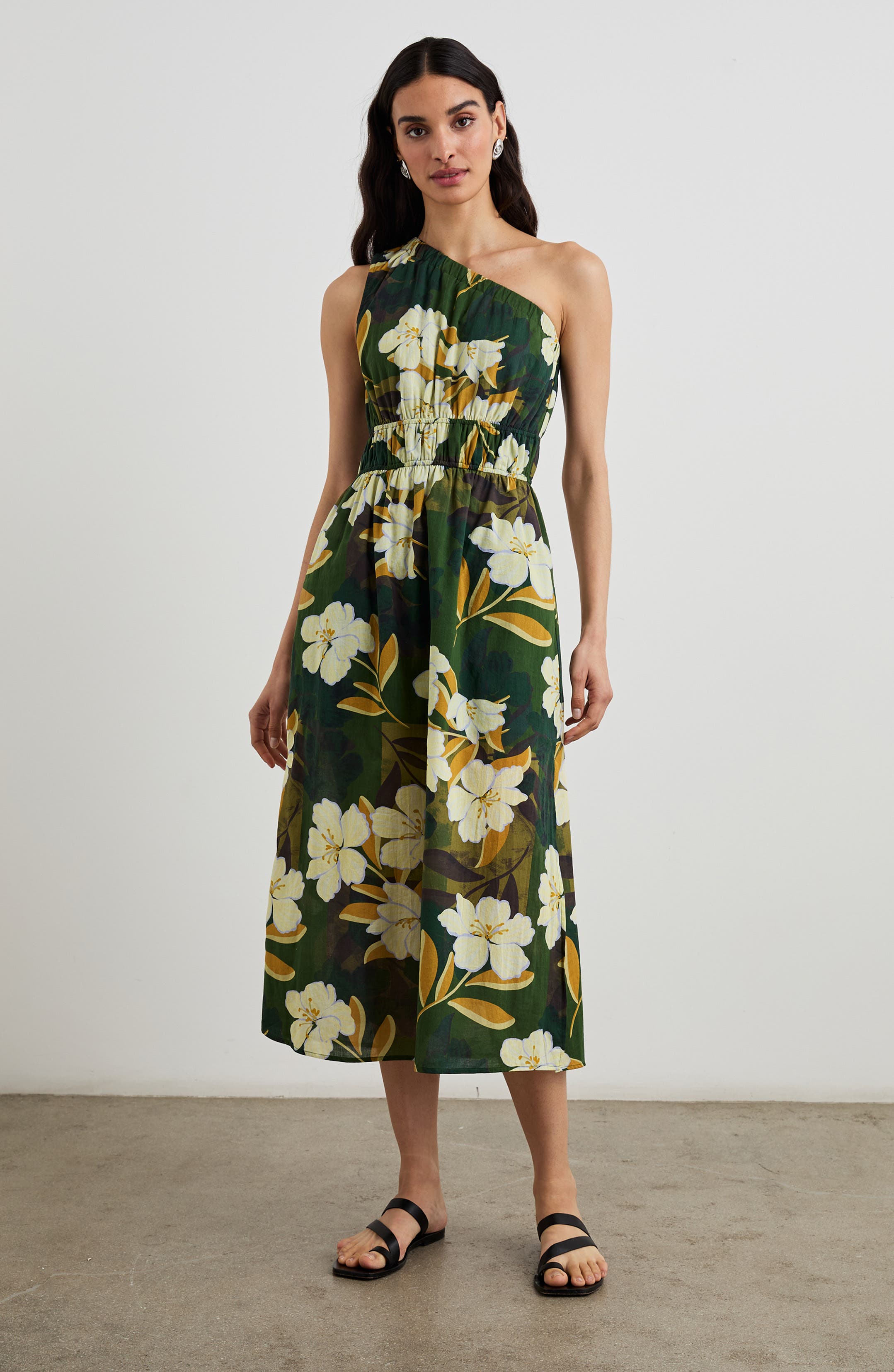 rails selani one-shoulder midi-dress Rails Tahiti Night Selani One-Shoulder Midi Dress
