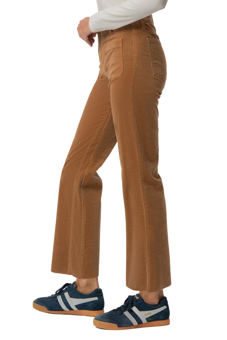 Kelsey Raw Hem Kick Flare Corduroy Jeans, Alternate, color, CAMEL