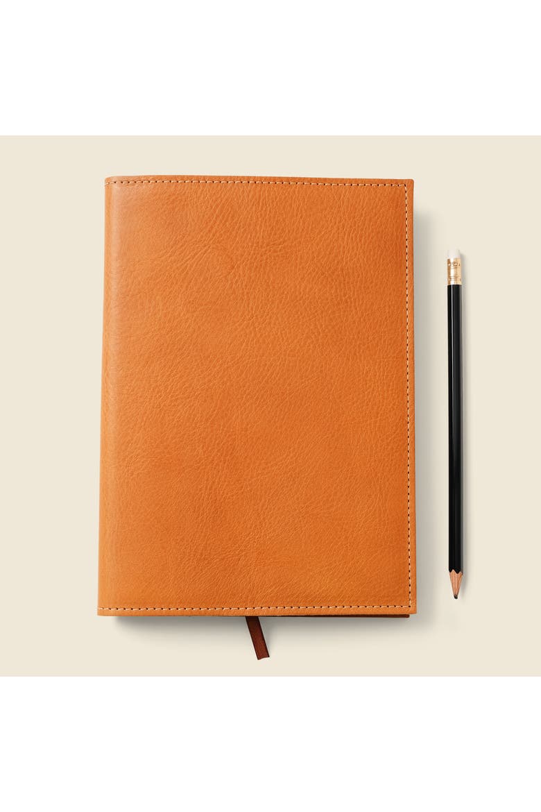 Refillable A5 Leather Journal Cover, Main, color, Natural