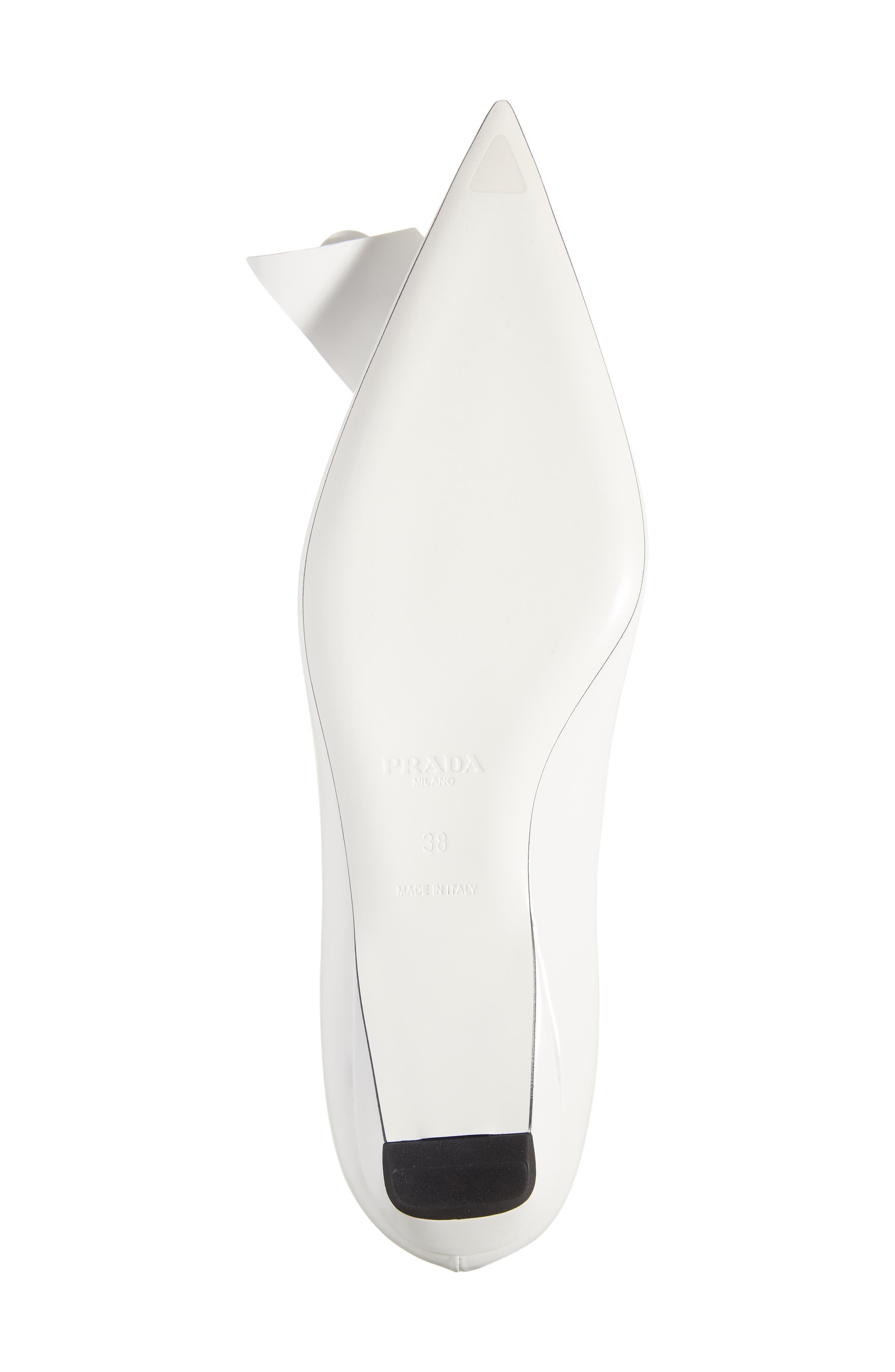 Loop Bouquet Pointed Toe Flat, Alternate, color, WHITE