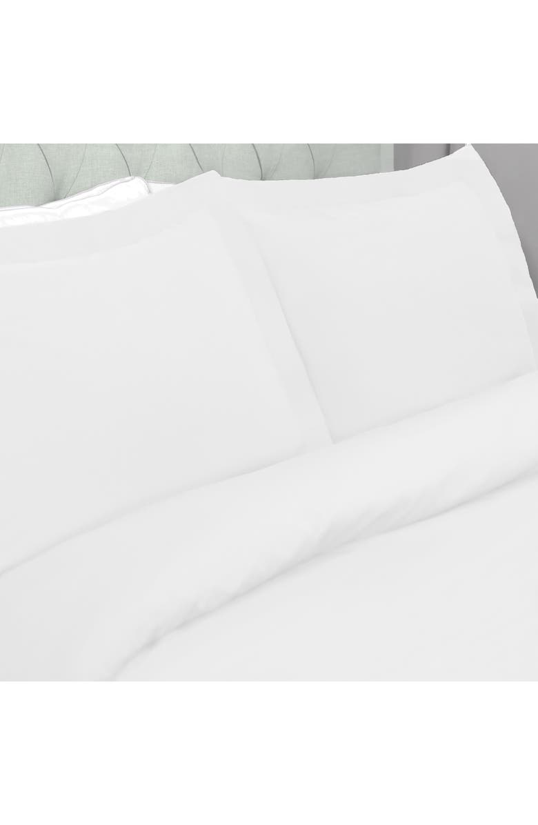 Superior Solid 300 Thread Count Sateen Duvet Cover & Shams Set, Alternate, color, White