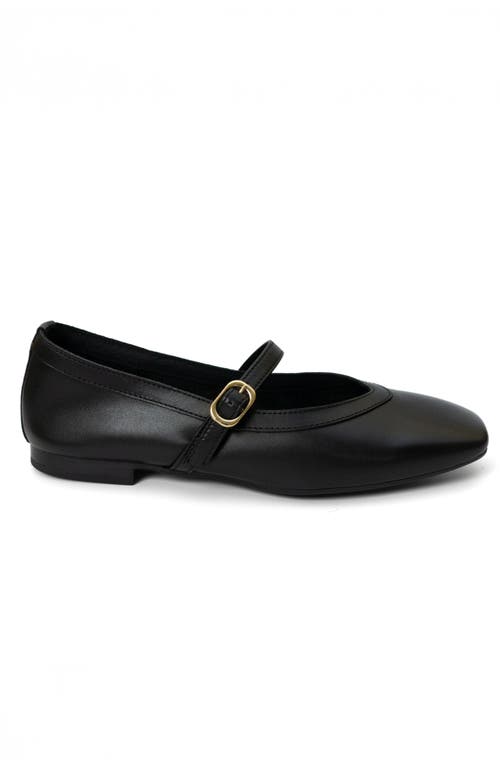 Menina Step Greta Leather Mary Jane Flat In Black