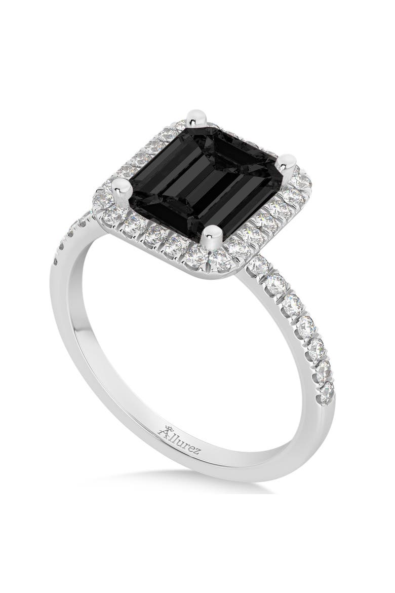 Black Diamond & Diamond Engagement 14k, Alternate, color, 3.32 ct/White Gold