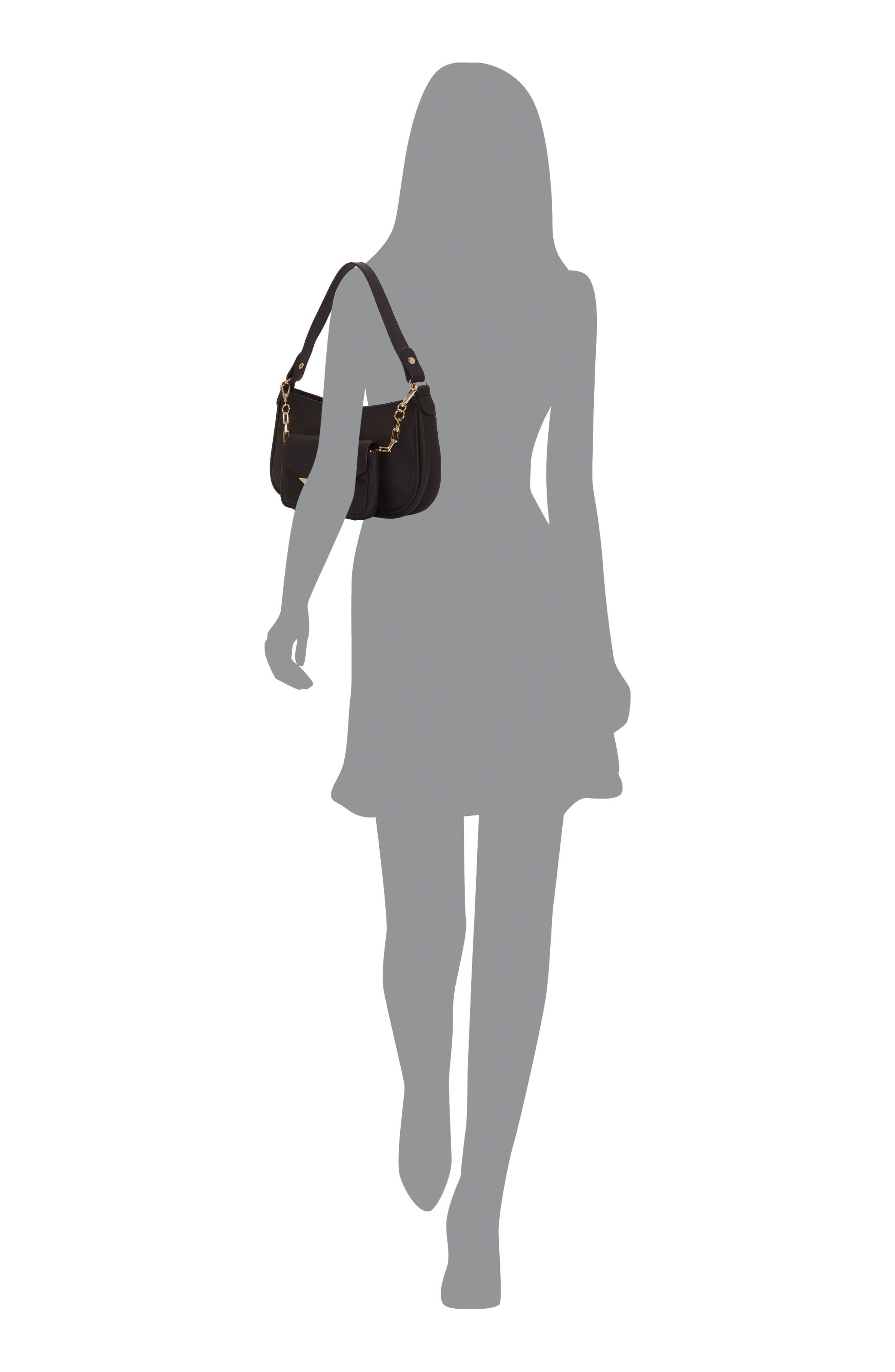 Vince Camuto Sahja Leather Shoulder Bag, Alternate, color, 