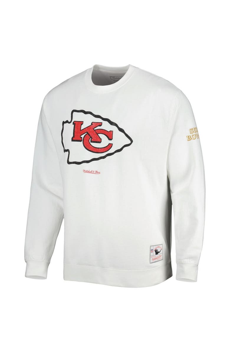 Mitchell & Ness Men's Mitchell & Ness White Kansas City Chiefs VIP Rings Crew Sweatshirt, Alternate, color,