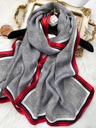 SILKSILKY Mulberry Silk Printed Long Rectangle Shawl Scarf