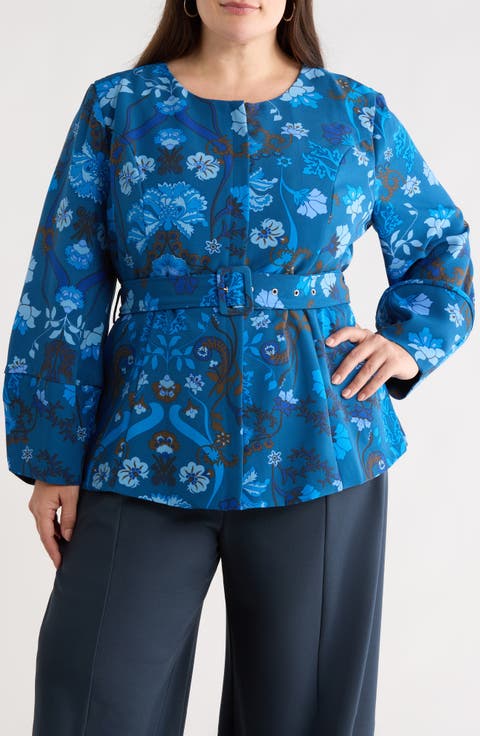 Palmate Floral Lutie Jacket (Plus)