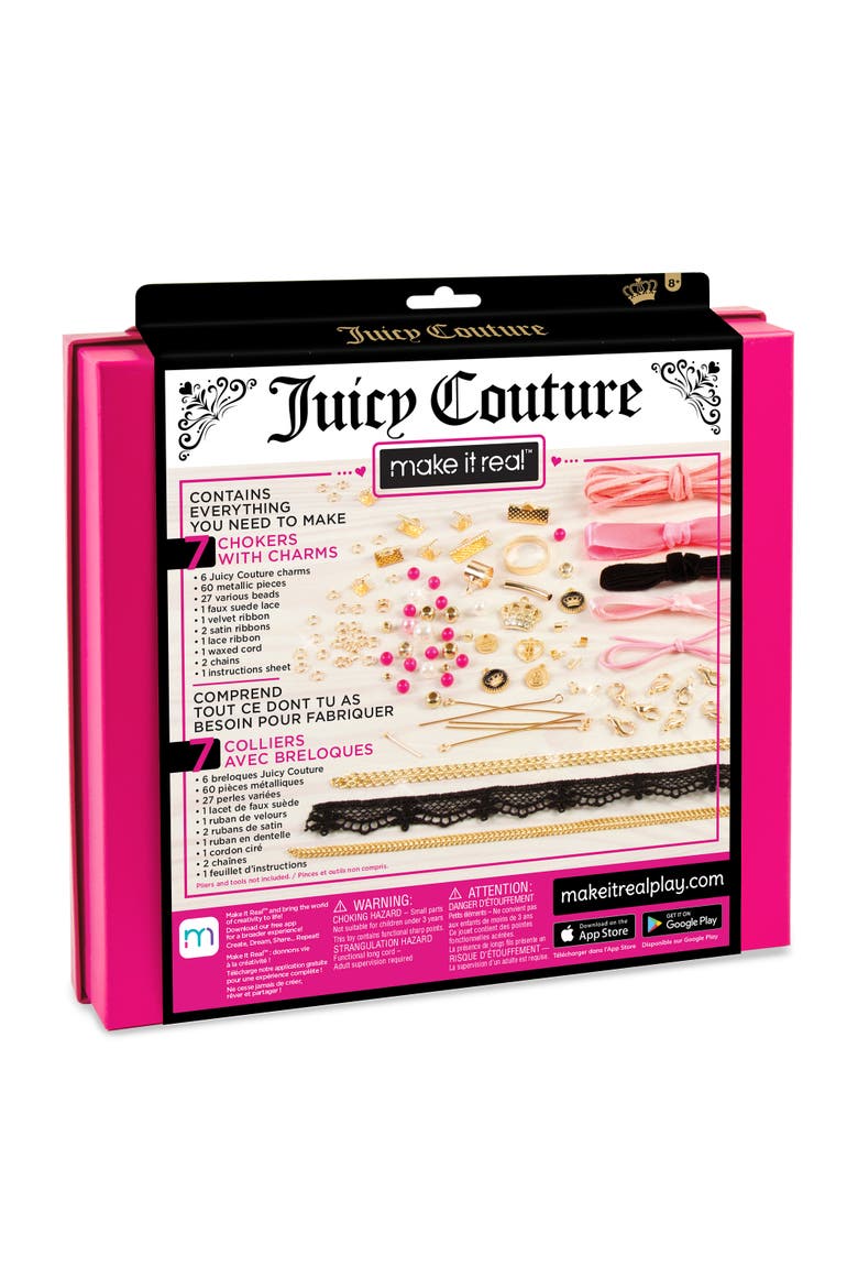 Make It Real Juicy Couture Chokers & Charms Jewelry 102 Piece Kit, Ages 8+, Alternate, color, Multicolored