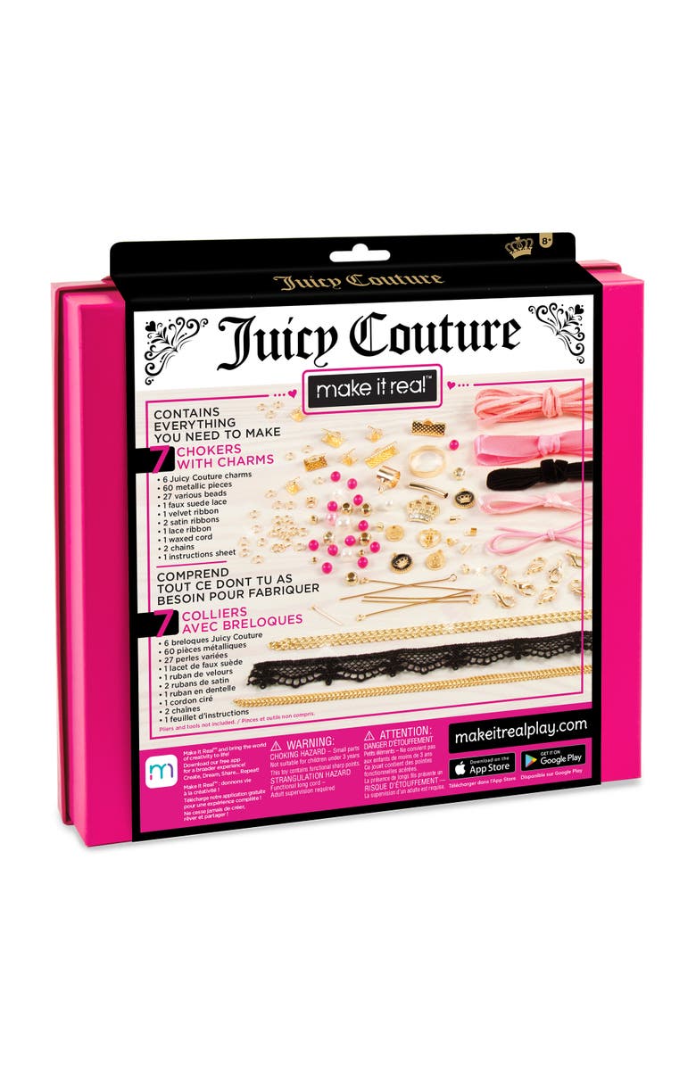 Juicy Couture Make It Real Juicy Couture Chokers & Charms Jewelry 102 Piece Kit, Ages 8+, Alternate, color, Multicolored