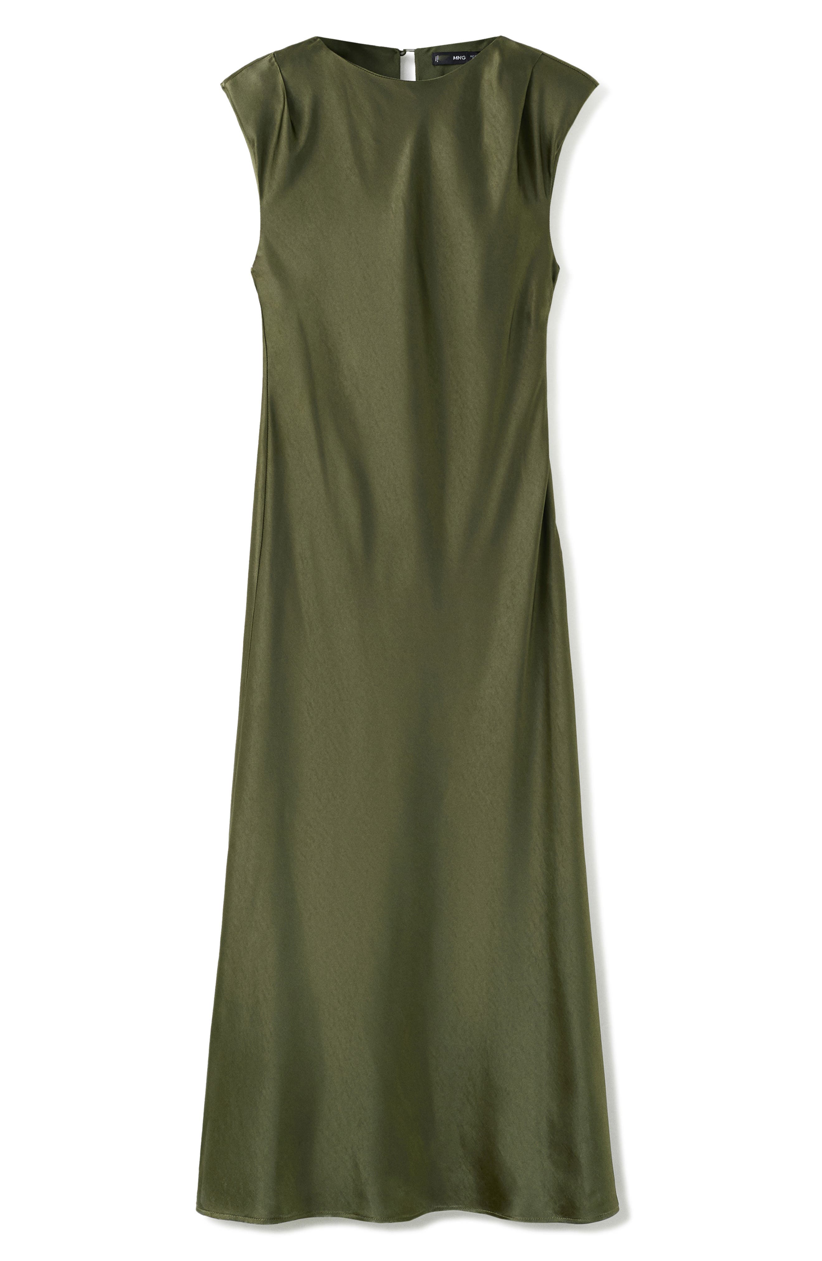 Sleeveless Satin Maxi Dress