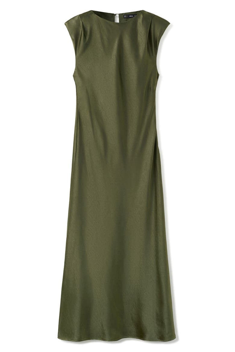 Sleeveless Satin Maxi Dress, Main, color, GREEN