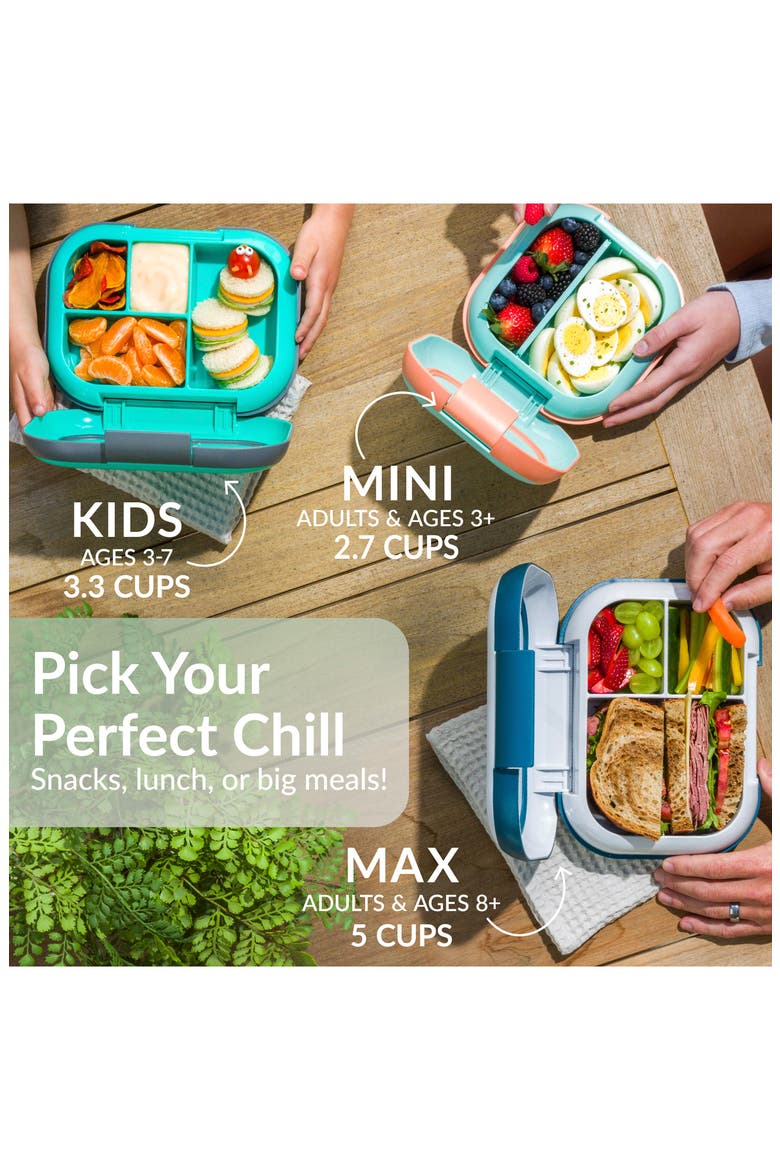 Chill Leak-Proof Lunch Box, Alternate, color, CLAY GREEN/ GRAY
