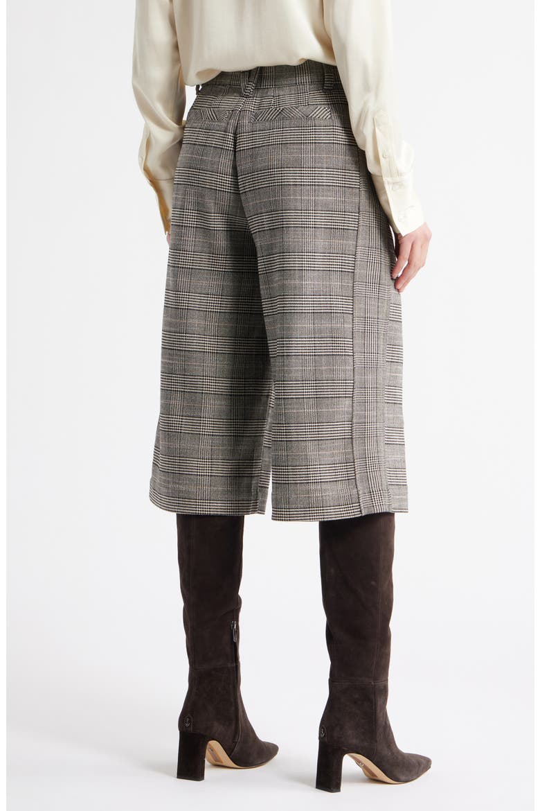 Skyrise Glen Plaid Relaxed Fit Culottes, Alternate, color, BIRCH BLACK MULTI