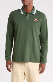 MALBON GOLF Trace Long Sleeve Polo