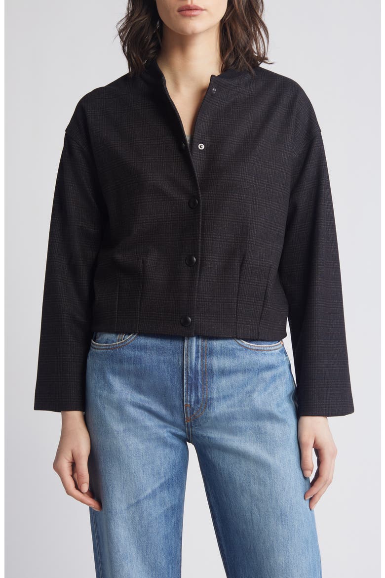 Knit Bomber Jacket, Alternate, color, CHARCOAL INDIGO MULTI