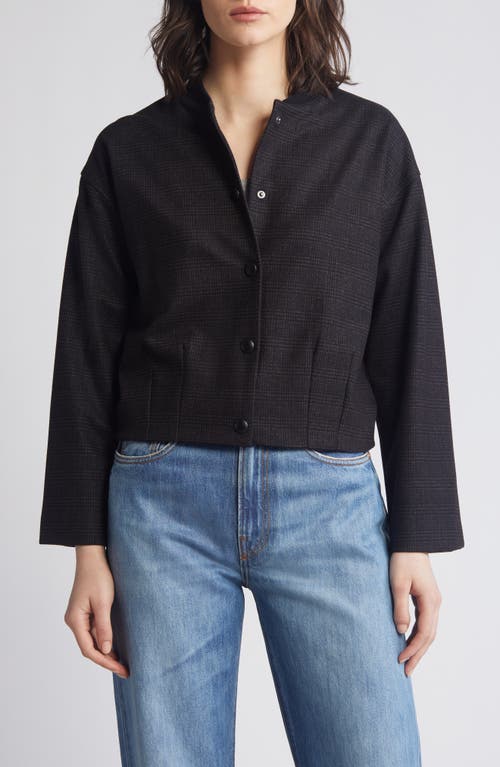 Wit & Wisdom Knit Bomber Jacket In Charcoal Indigo Multi