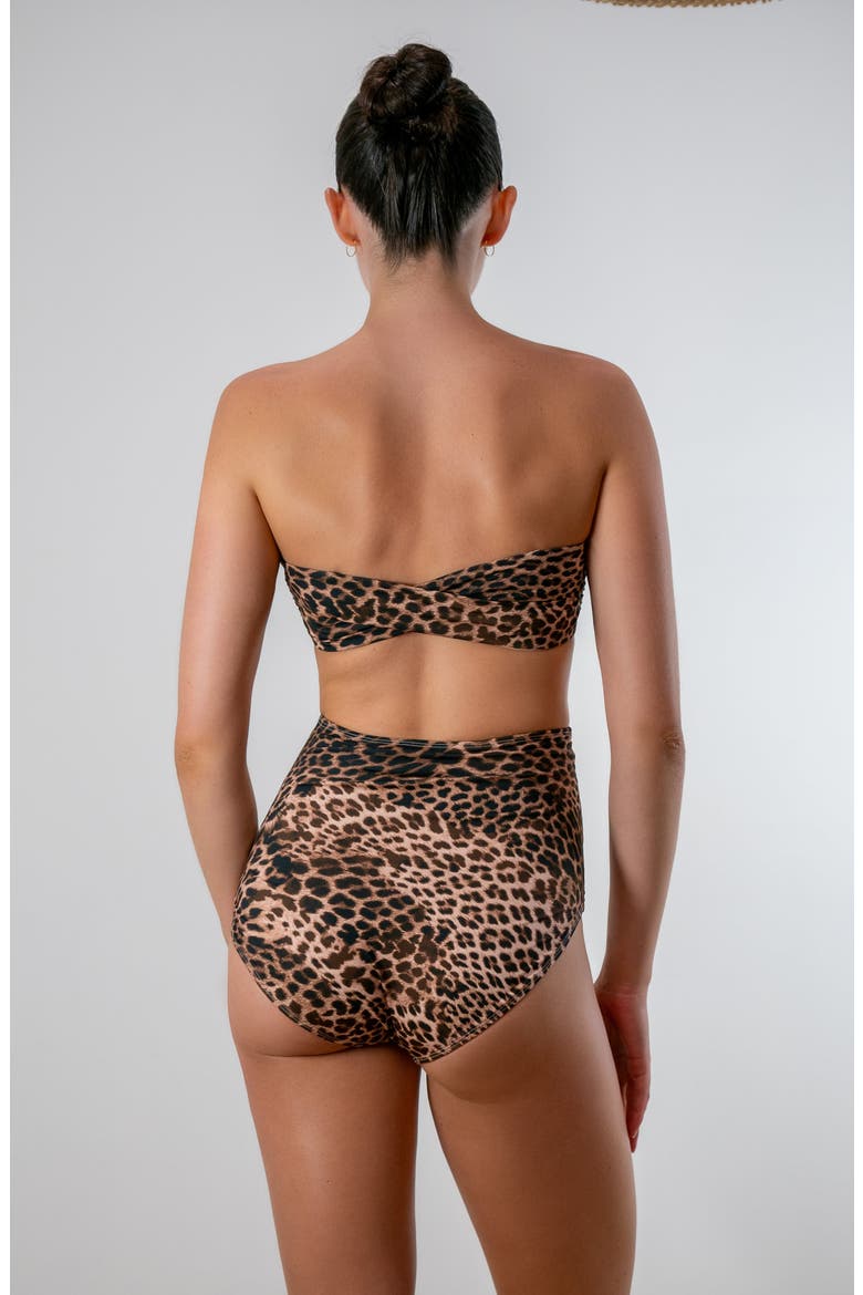 Ita Bandeau Swimsuit Top, Alternate, color, On The Spot
