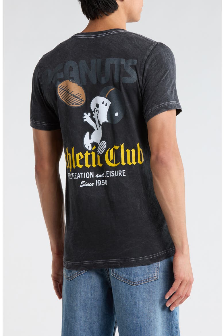 Peanuts® Athletic Dept Cotton Graphic T-Shirt, Alternate, color, BLACK