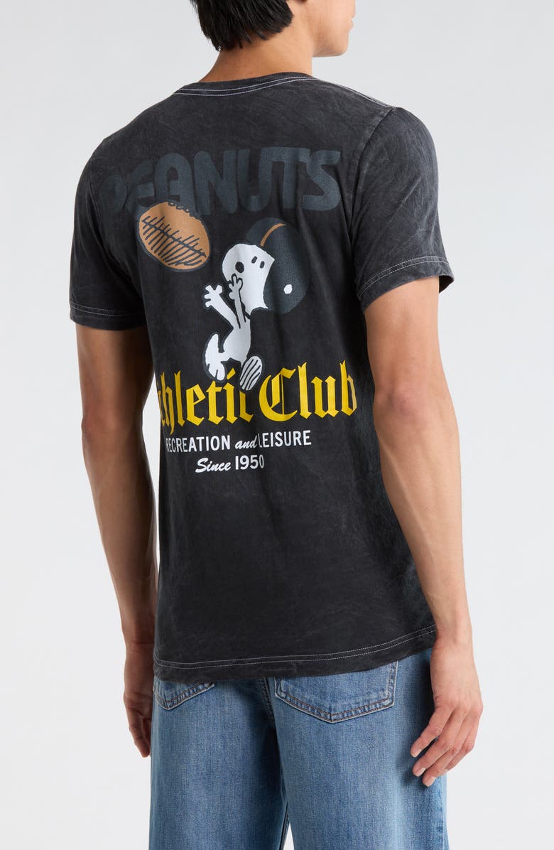 The Forecast Agency Peanuts<sup>®</sup> Athletic Dept Cotton Graphic T-Shirt, Alternate, color, Black