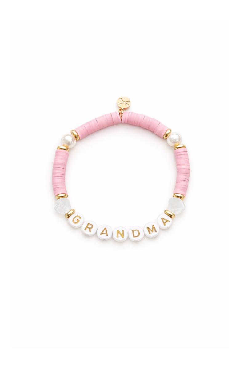 Bits & Bows Grandma Women's Bracelet, Main, color, Pink/White