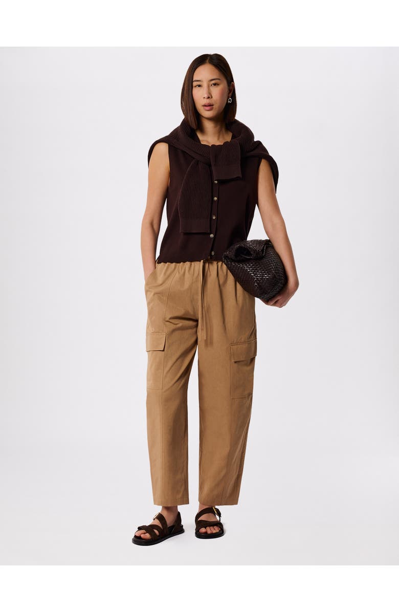 Whistles Utility Cotton Barrel Trouser, Alternate, color, Neutral