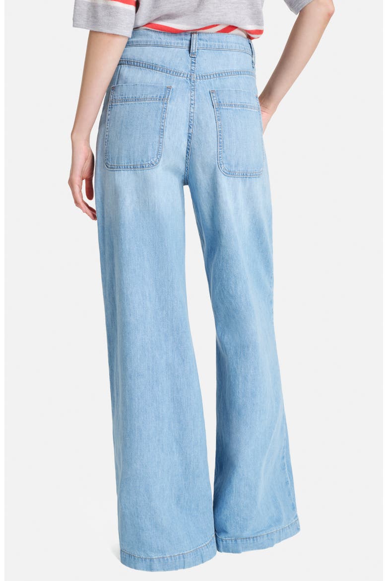 Mecox Beach Wide Leg Jeans, Alternate, color, VINTAGE WASH