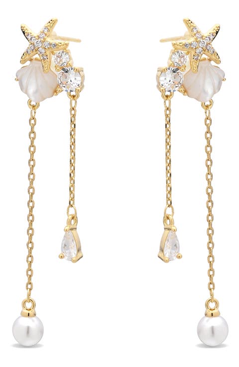Malani Shell Dangle Drop Earrings