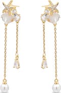 EYE CANDY LOS ANGELES Malani Shell Dangle Drop Earrings