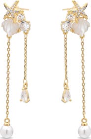 EYE CANDY LOS ANGELES Malani Shell Dangle Drop Earrings