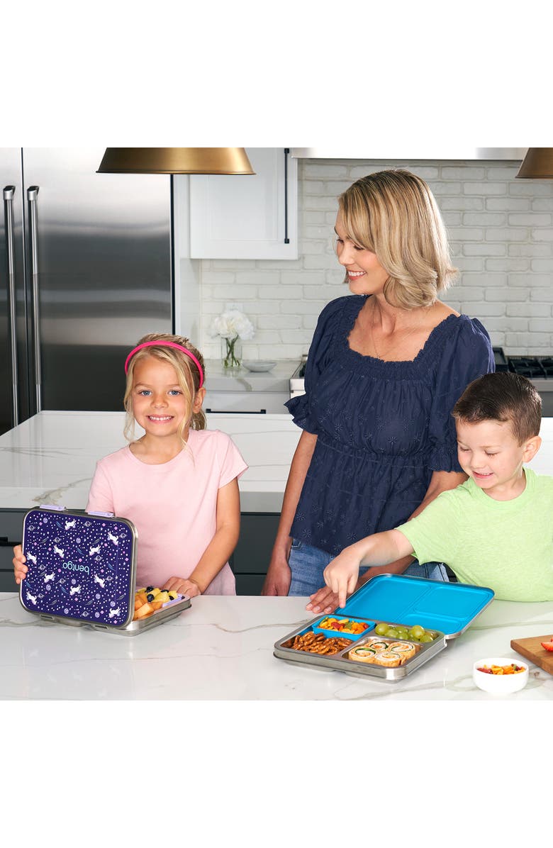 BENTGO Kids' Stainless Steel Prints Lunch Box - Unicorn, Alternate, color, 