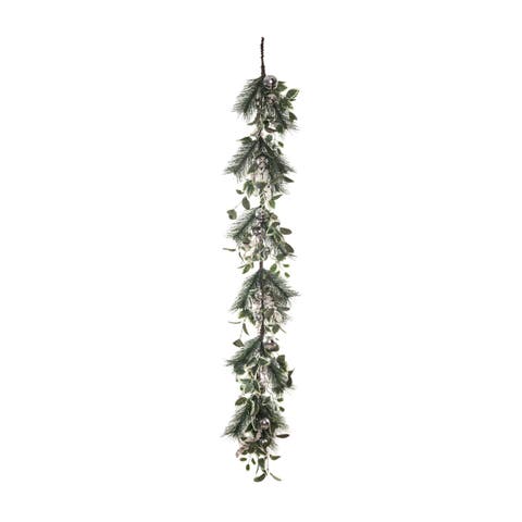 60 in Multicolor Christmas Bells Garland Festive Nylon Holiday Decor for Banners and Garlands