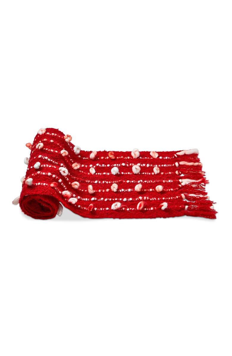 tag Tis The Season Red Cotton Table Runner Perfect for Winter Decor, Main, color, Red
