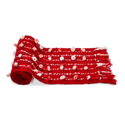 Tis The Season Red Cotton Table Runner Perfect for Winter Decor