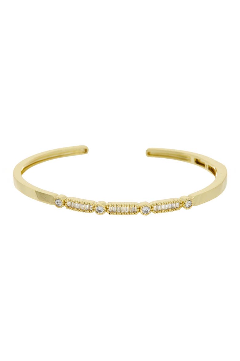 Cubic Zirconia Cuff Bracelet, Main, color, YELLOW