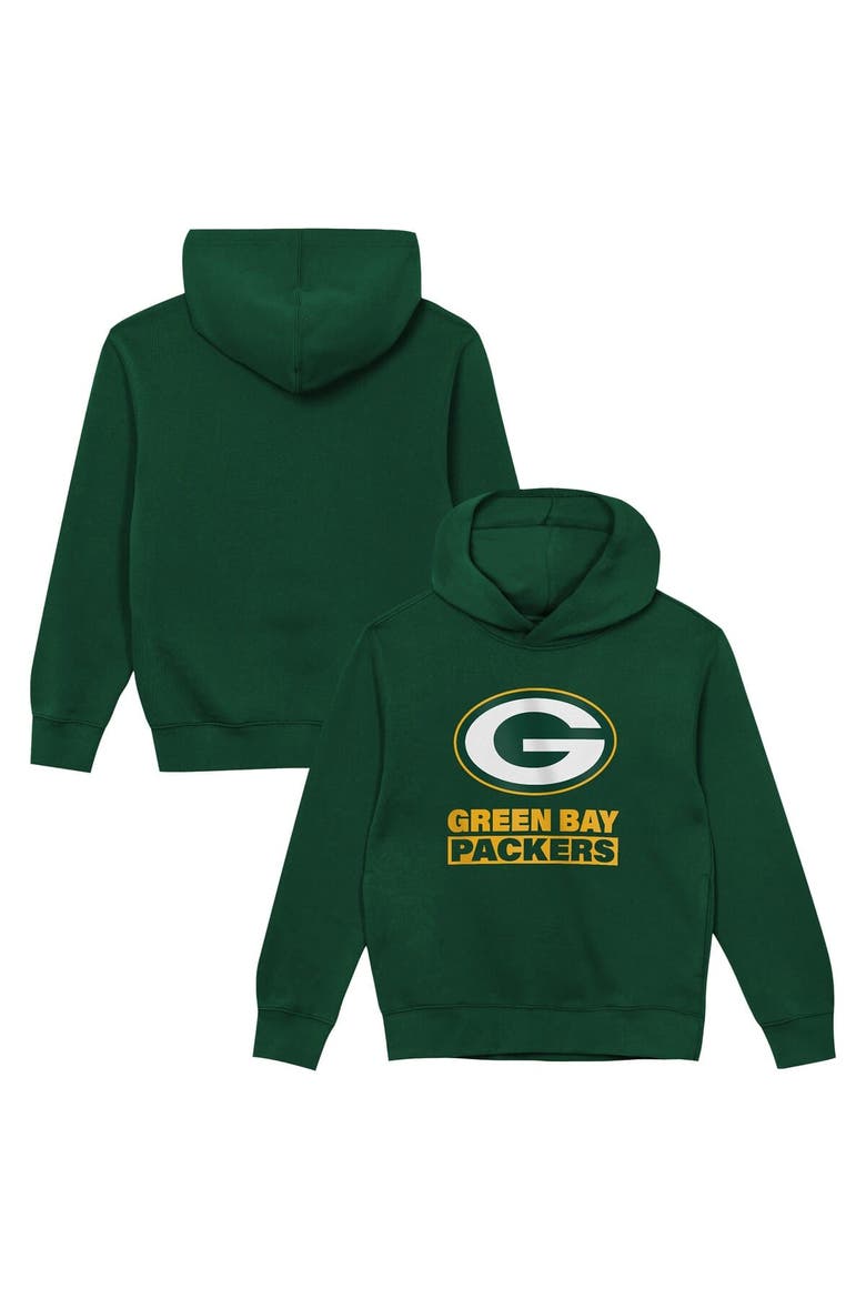 Toddler Outerstuff  Green Green Bay Packers Back to Basics Hoodie, Main, color, Green